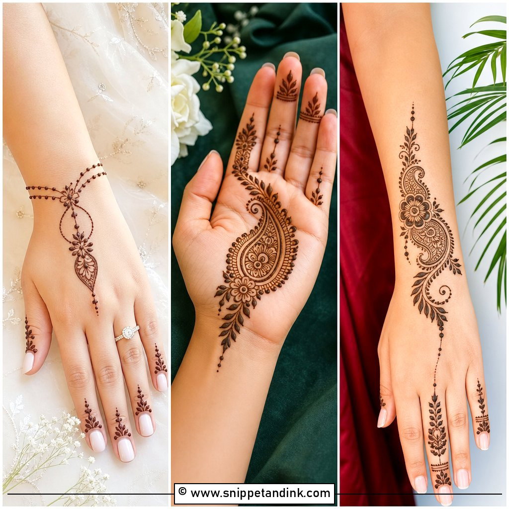 35 Minimal Mehndi Designs for Simple Elegant Style
