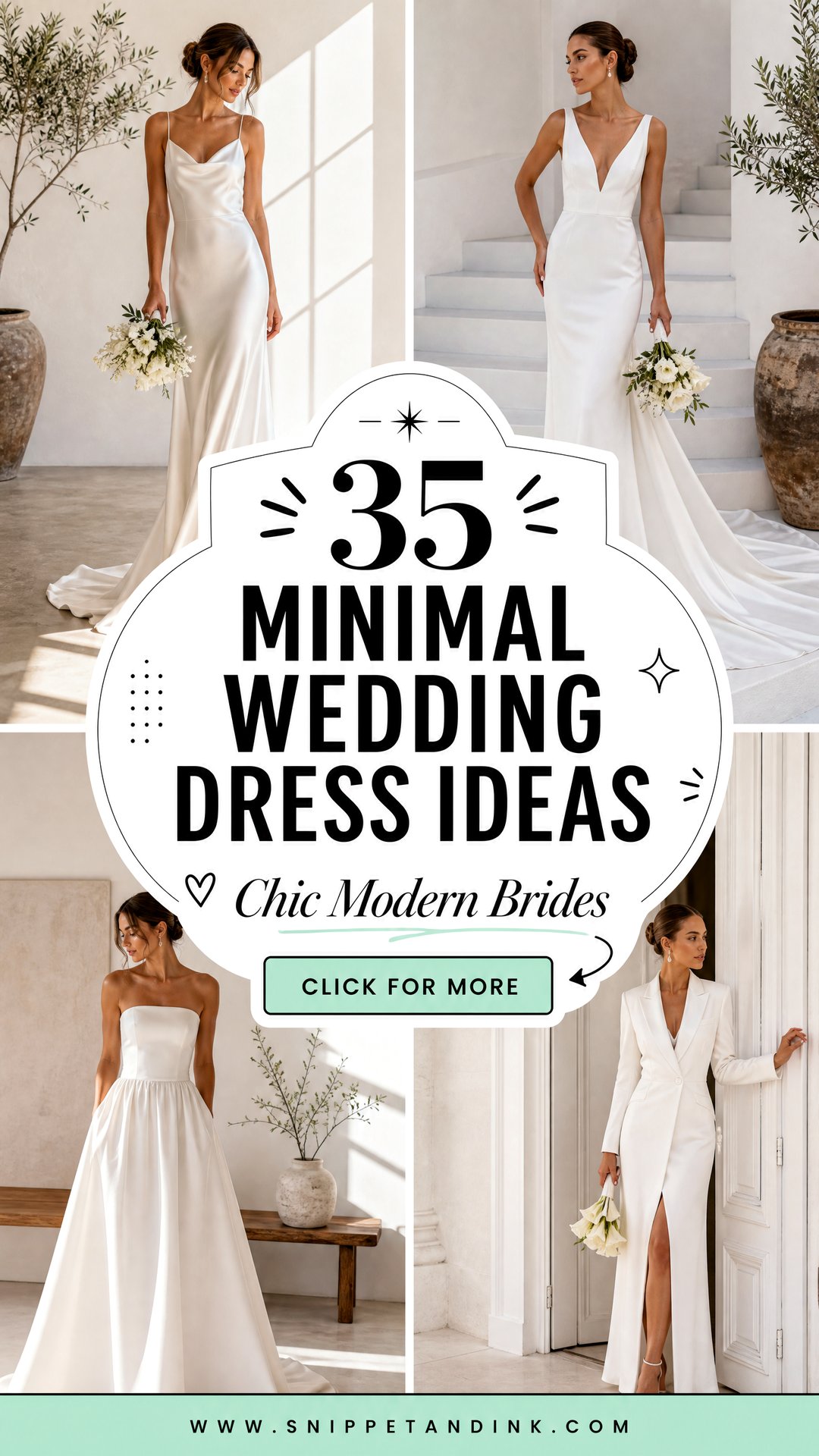 35 Minimal Wedding Dress Ideas for Chic Modern Brides - 35 Minimal Wedding Dress Ideas for Chic Modern Brides