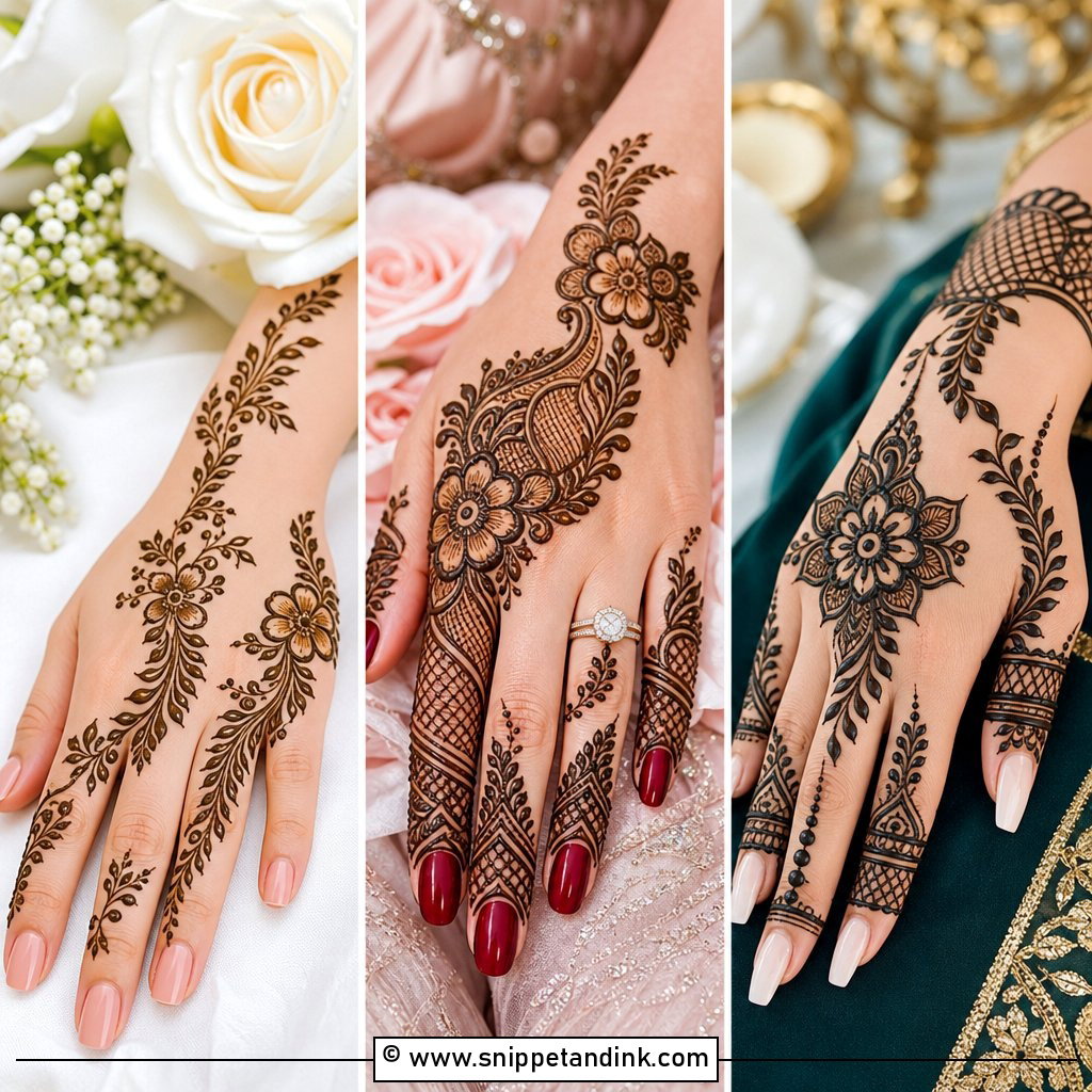 35 Modern Arabic Mehndi Designs for Elegant Brides