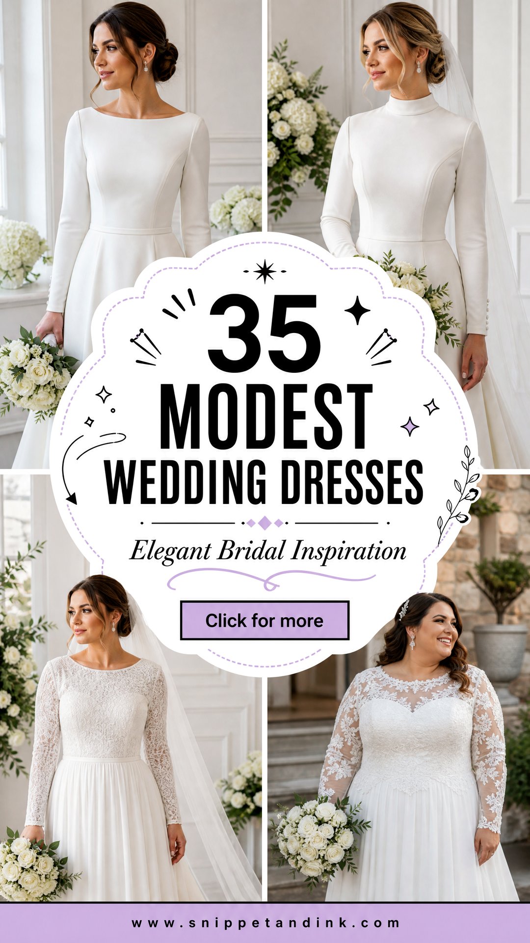 35 Modest Wedding Dresses for Elegant Bridal Inspiration - 35 Modest Wedding Dresses for Elegant Bridal Inspiration