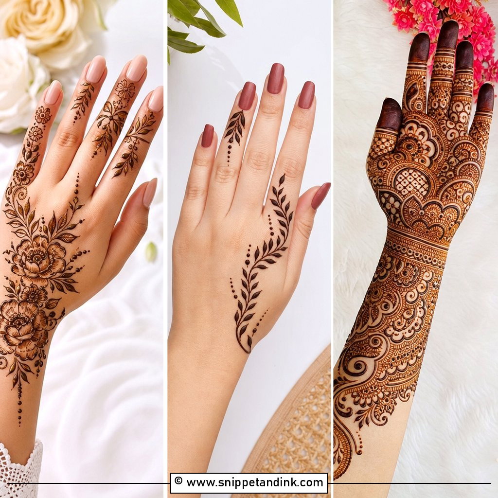 35 New Mehndi Designs for Fresh Festive Inspiration