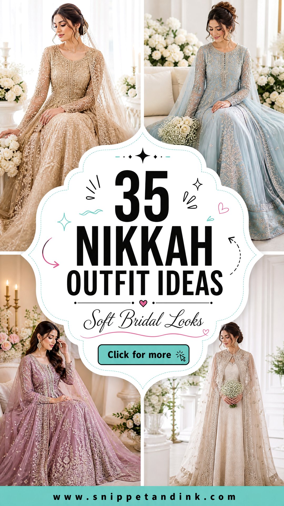 35 Nikkah Outfit Ideas For Soft Elegant Bridal Looks - 35 Nikkah Outfit Ideas For Soft, Elegant Bridal Looks