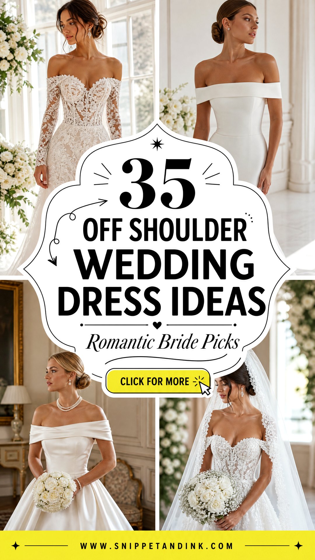 35 Off Shoulder Wedding Dress Ideas For Romantic Brides - 35 Off Shoulder Wedding Dress Ideas For Romantic Brides