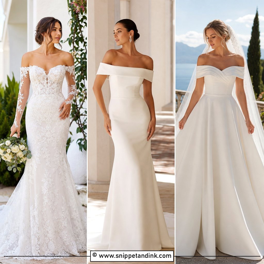 35 Off Shoulder Wedding Dress Ideas For Romantic Brides