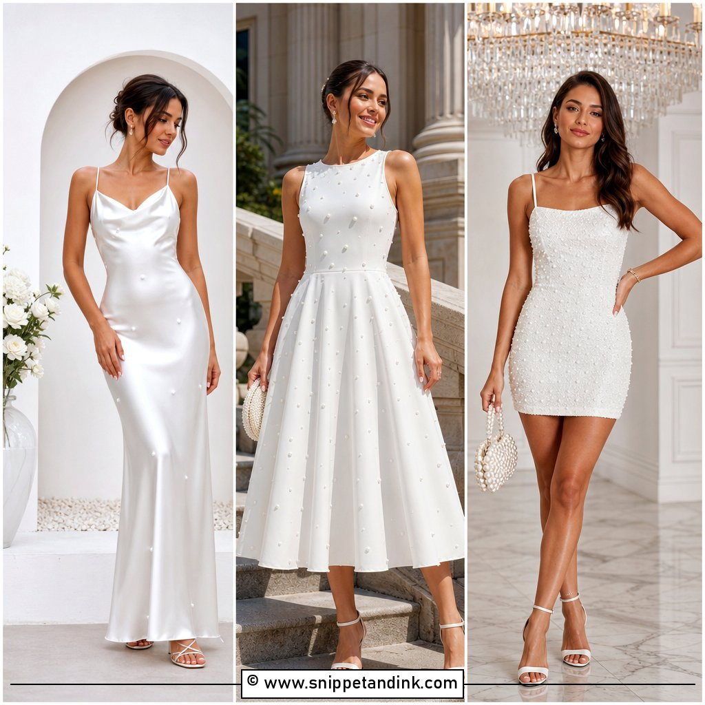 35 Pearl Dress Ideas For Elegant Party and Bridal Looks