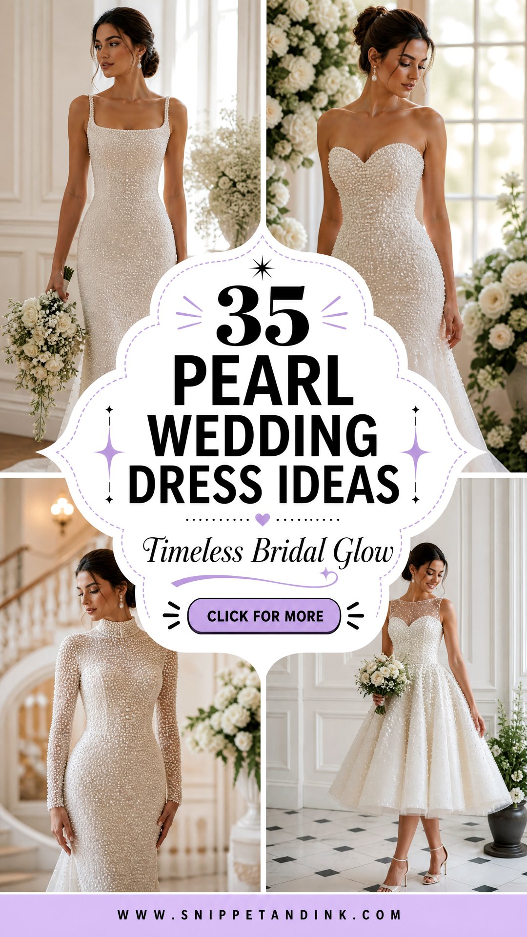35 Pearl Wedding Dress Ideas For Timeless Bridal Glow - 35 Pearl Wedding Dress Ideas For Timeless Bridal Glow