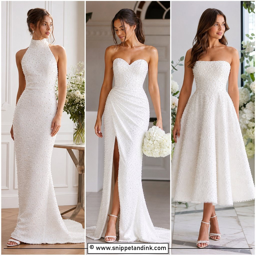 35 Pearl Wedding Dress Ideas For Timeless Bridal Glow