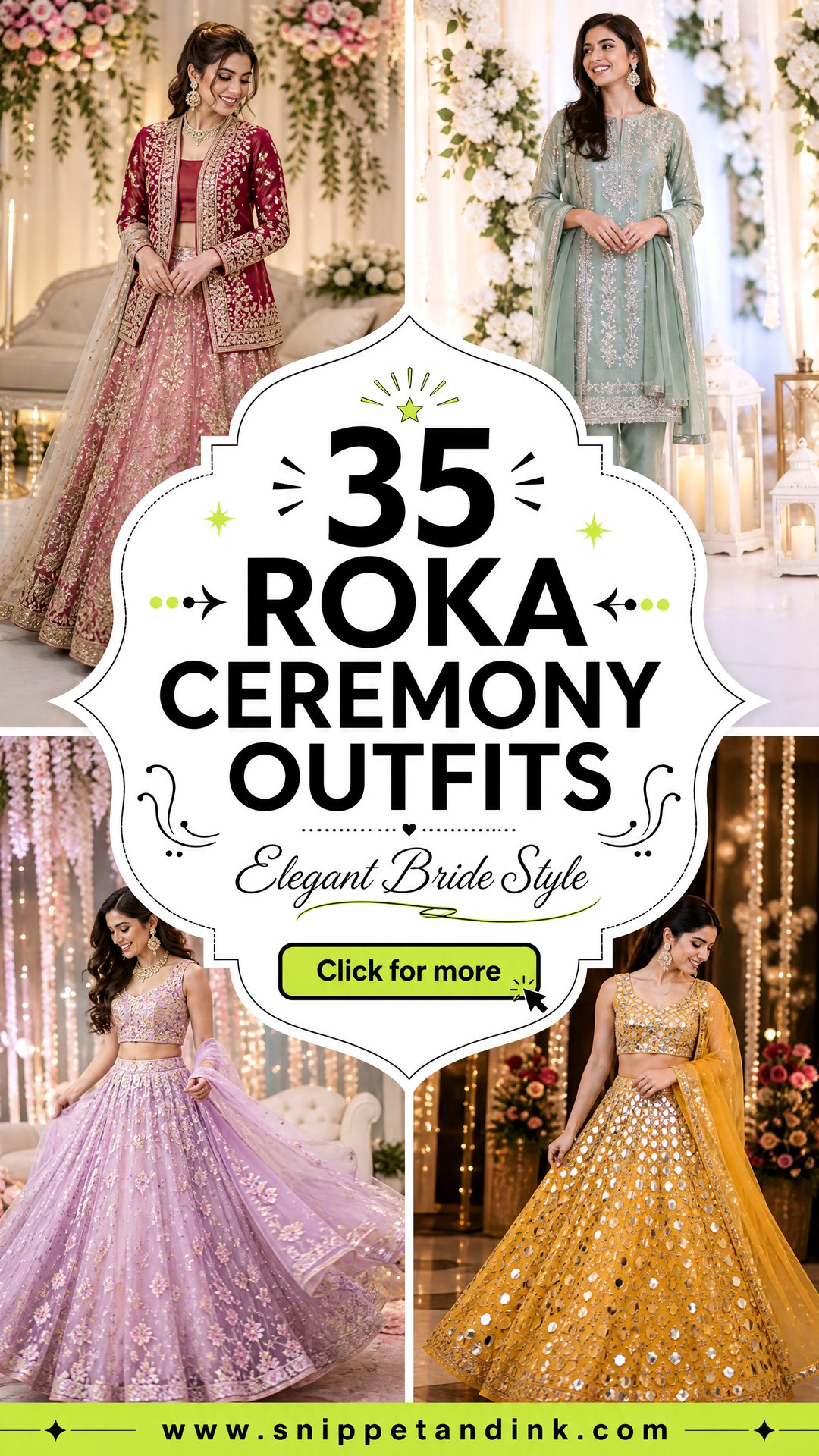 35 Roka Ceremony Outfits For Elegant Bride-To-Be Style - 35 Roka Ceremony Outfits For Elegant Bride-To-Be Style