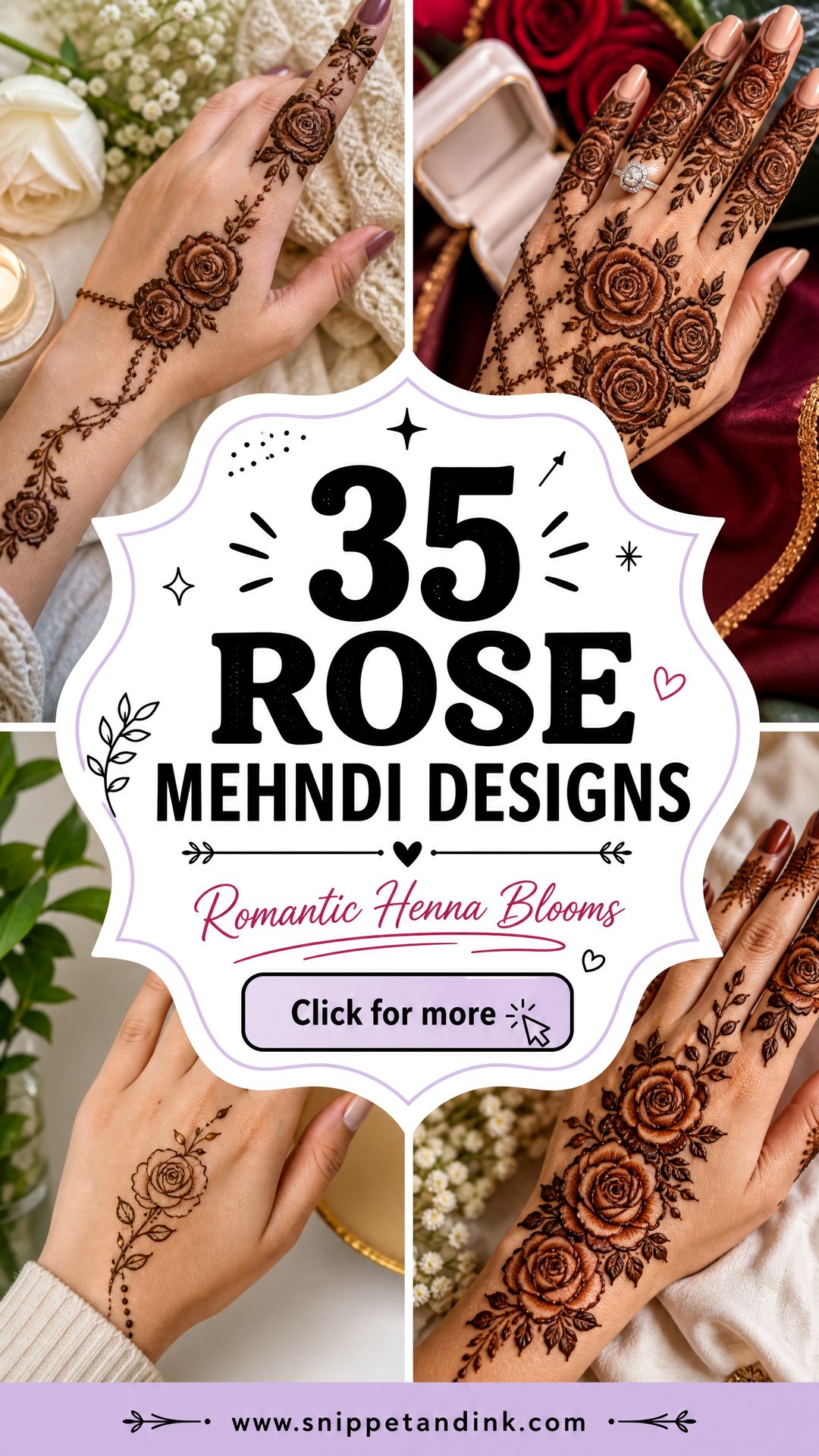 35 Rose Mehndi Designs For Romantic Festive Hands - 35 Rose Mehndi Designs For Romantic Festive Hands
