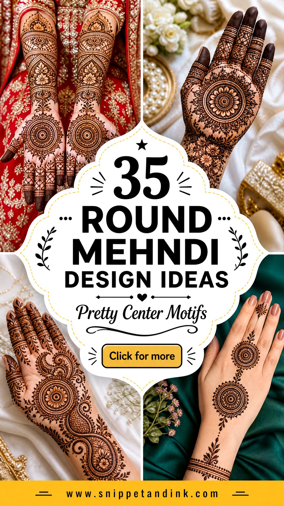 35 Round Mehndi Design Ideas For Pretty Center Motifs - 35 Round Mehndi Design Ideas For Pretty Center Motifs