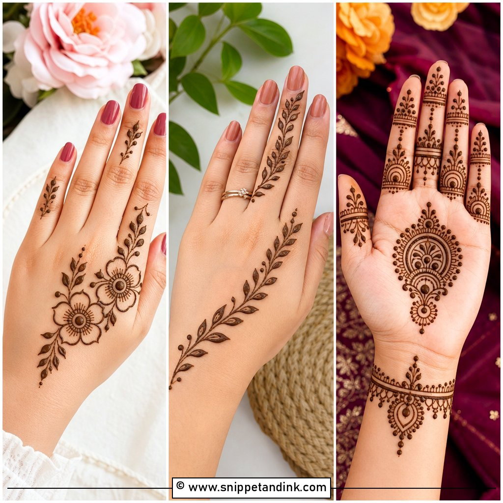35 Short Mehndi Design Ideas For Quick Festive Beauty