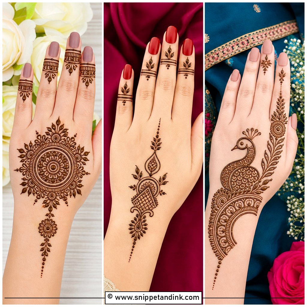 35 Simple Backhand Mehndi Designs for Effortless Style