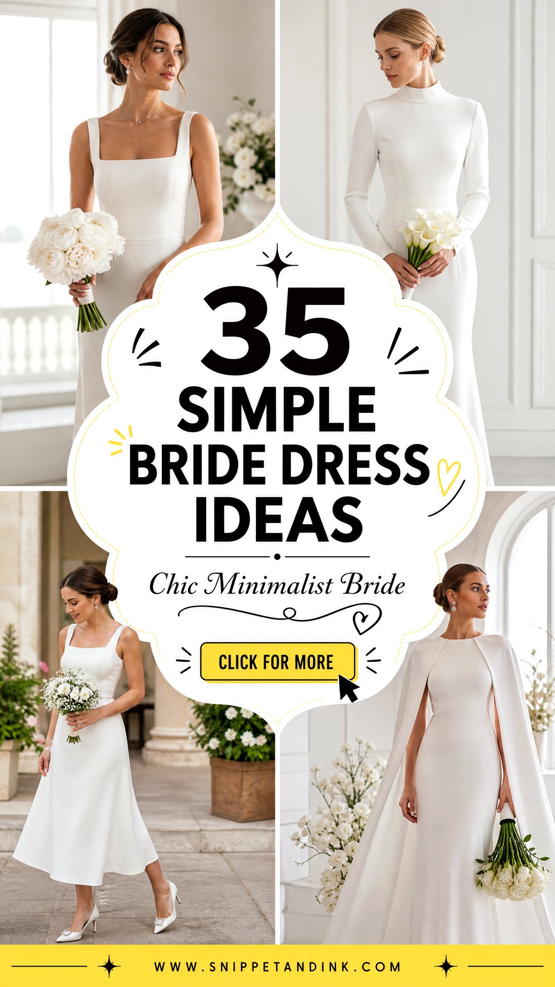 35 Simple Bride Dress Ideas for Chic Minimalist Brides - 35 Simple Bride Dress Ideas for Chic Minimalist Brides