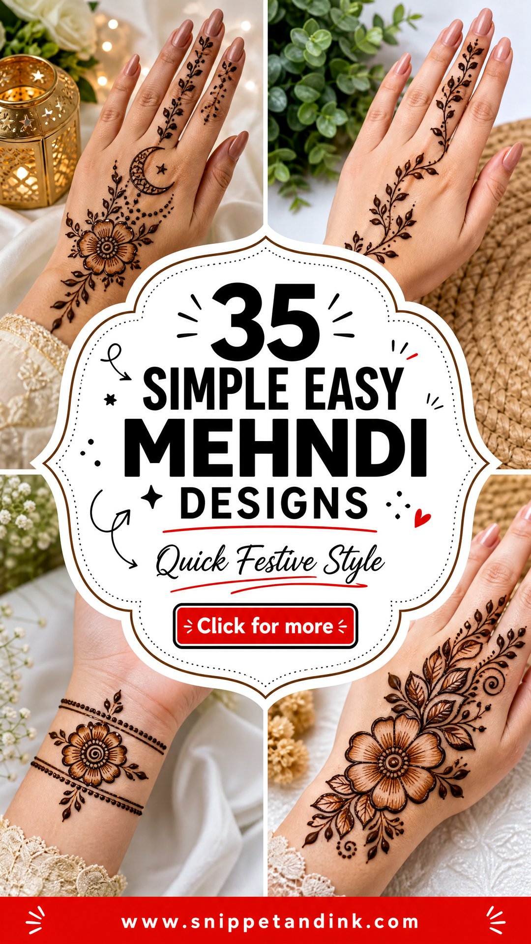 35 Simple Easy Mehndi Designs for Quick Festive Style - 35 Simple Easy Mehndi Designs for Quick Festive Style