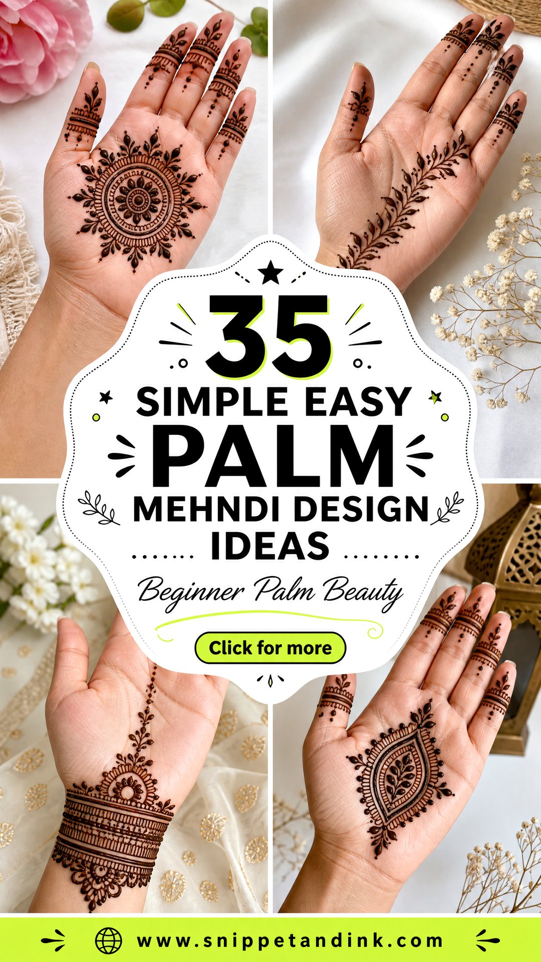 35 Simple Easy Palm Mehndi Design Ideas for Beginners - 35 Simple Easy Palm Mehndi Design Ideas for Beginners
