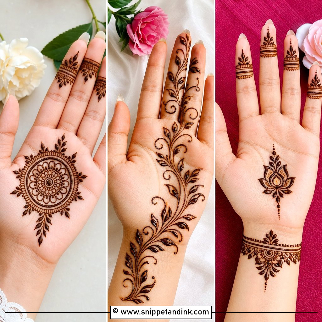 35 Simple Easy Palm Mehndi Design Ideas for Beginners