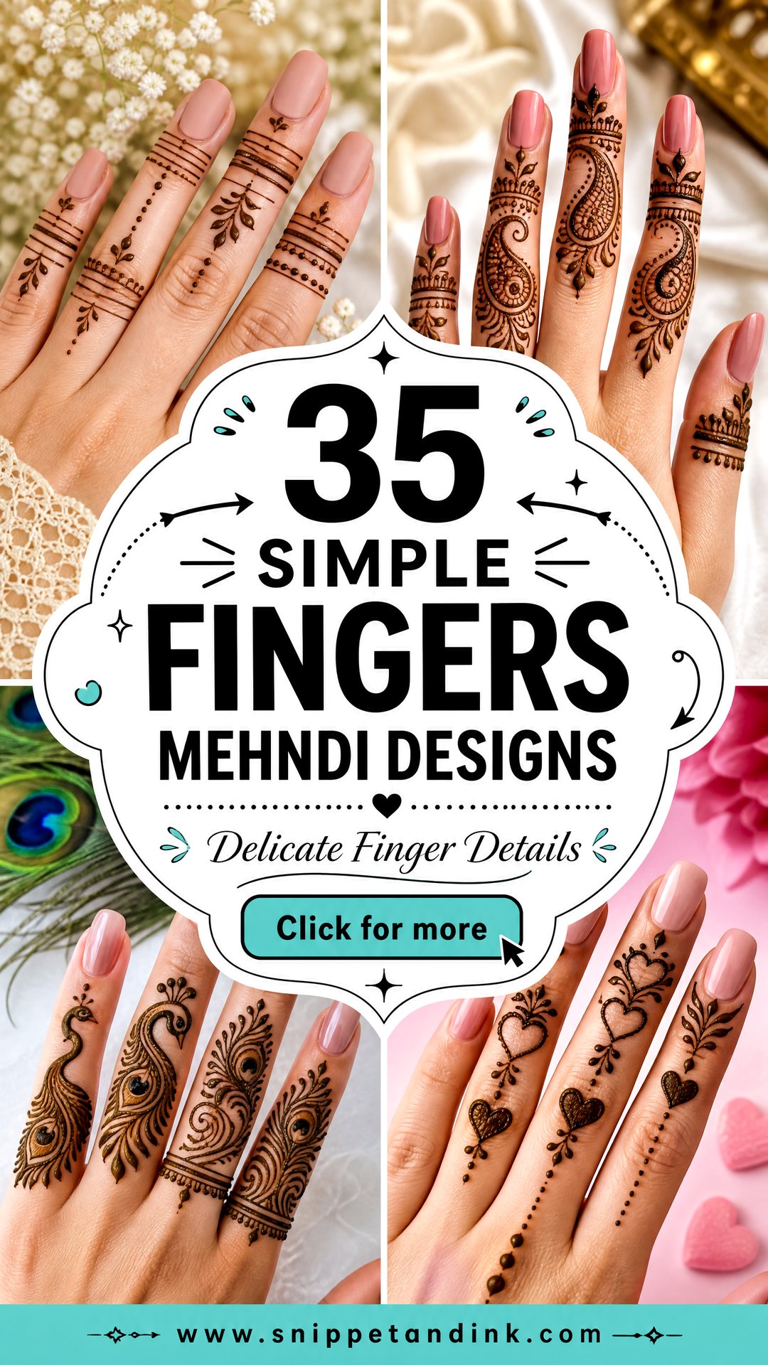 35 Simple Fingers Mehndi Designs for Delicate Detail - 35 Simple Fingers Mehndi Designs for Delicate Detail