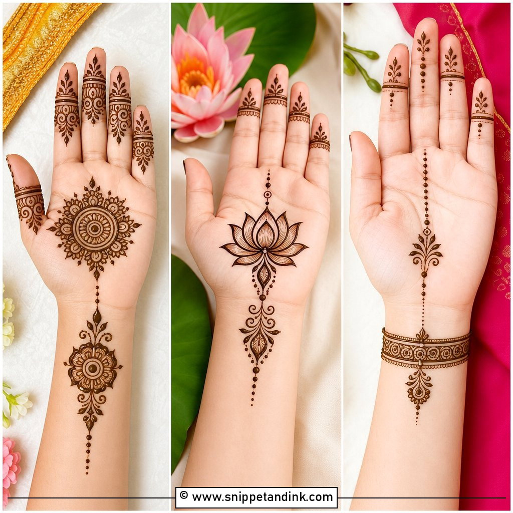 35 Simple Front Hand Mehndi Designs for Stunning Looks