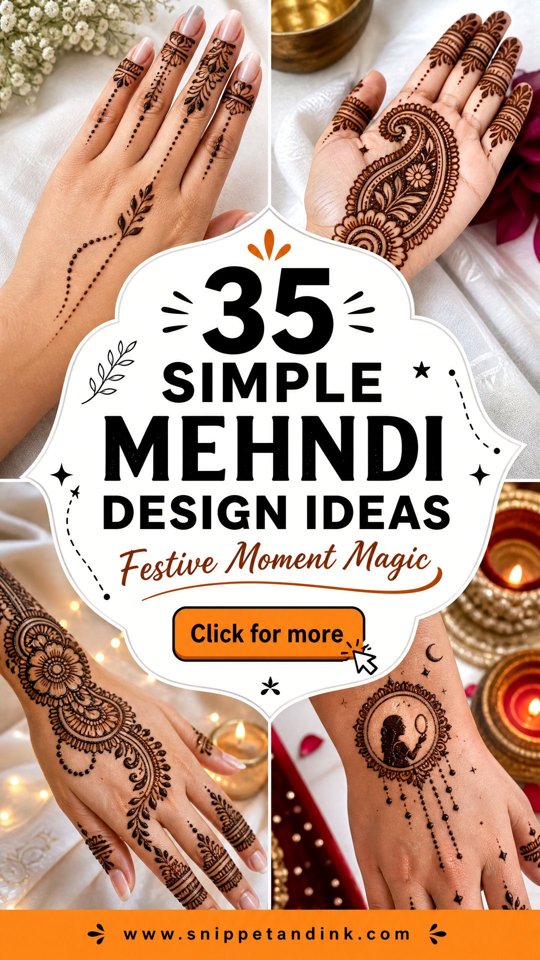 35 Simple Mehndi Design Ideas for Every Festive Moment - 35 Simple Mehndi Design Ideas for Every Festive Moment