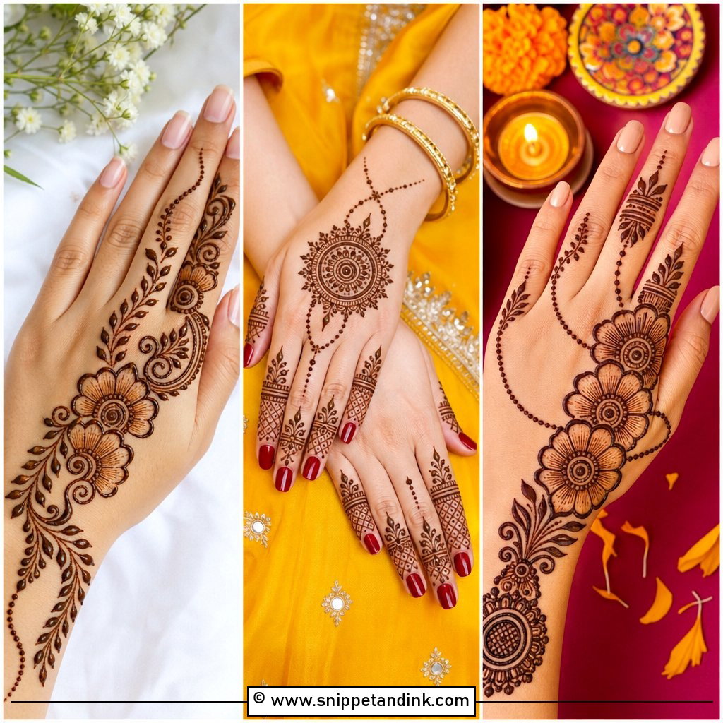 35 Simple Mehndi Designs for Beginners and Festive Days