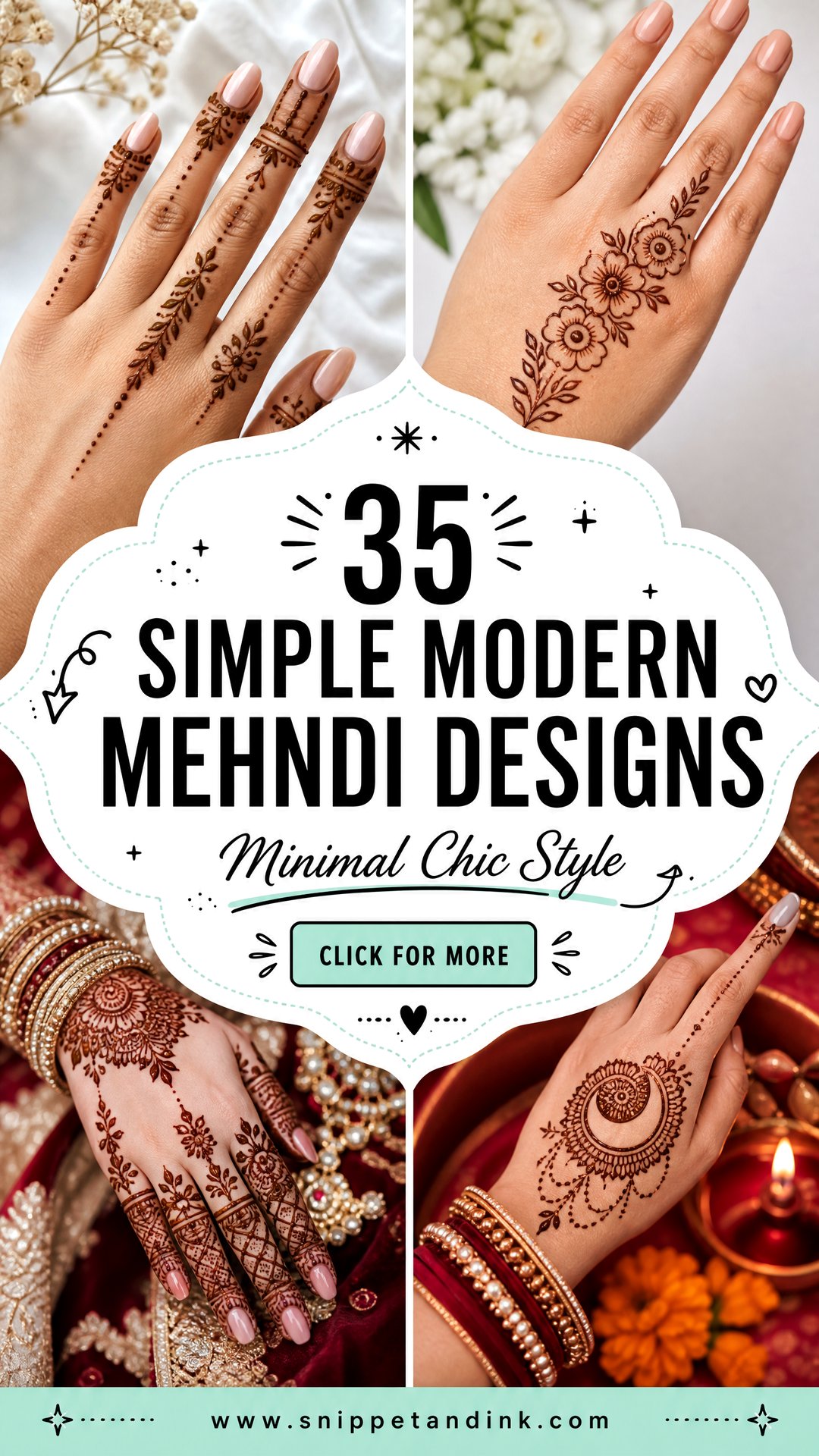 35 Simple Modern Mehndi Designs for Minimal Chic Style - 35 Simple Modern Mehndi Designs for Minimal Chic Style