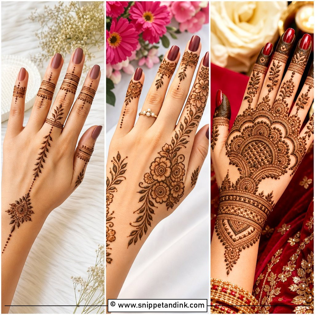 35 Simple Modern Mehndi Designs for Minimal Chic Style