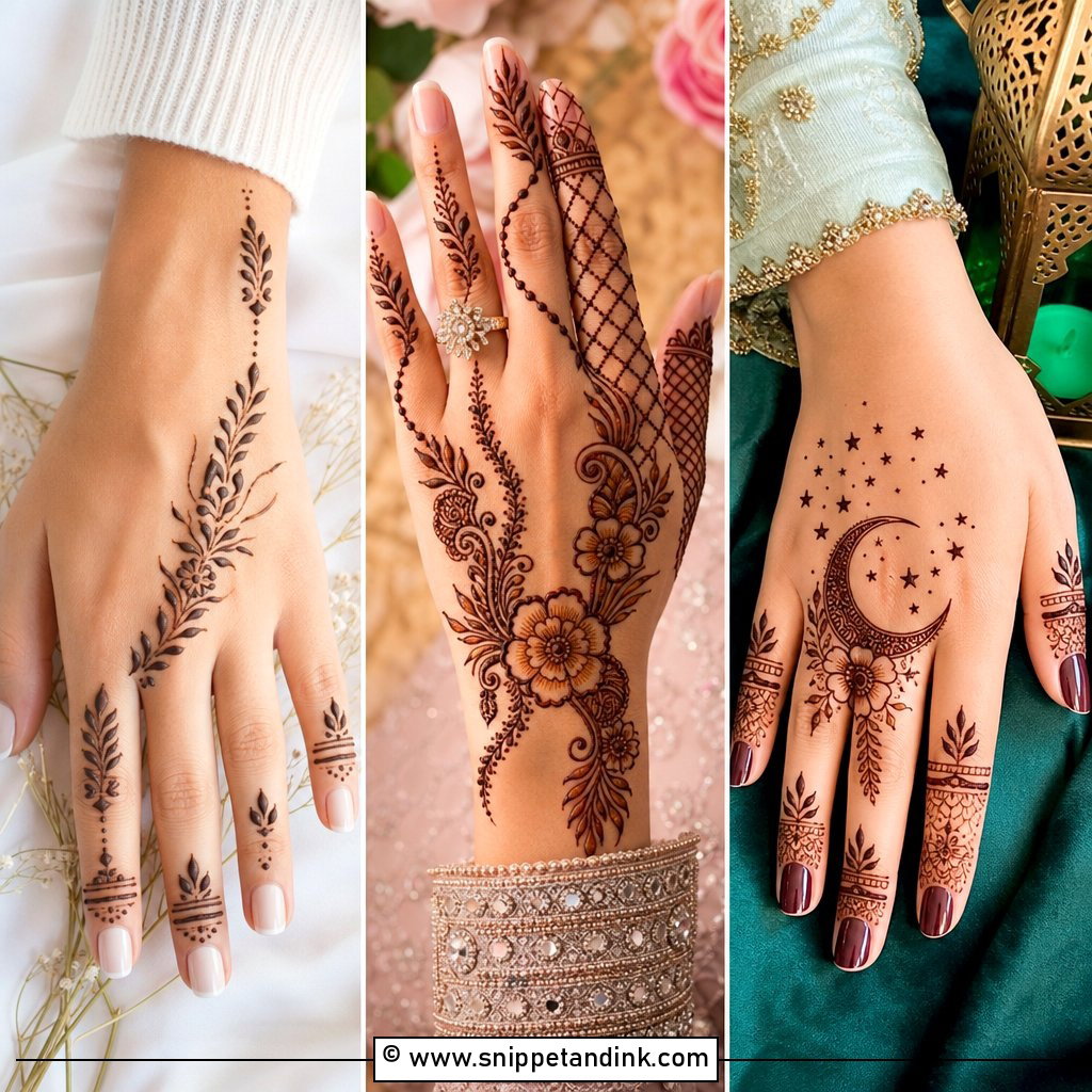 35 Simple Stylish Mehndi Designs for Chic Festive Looks