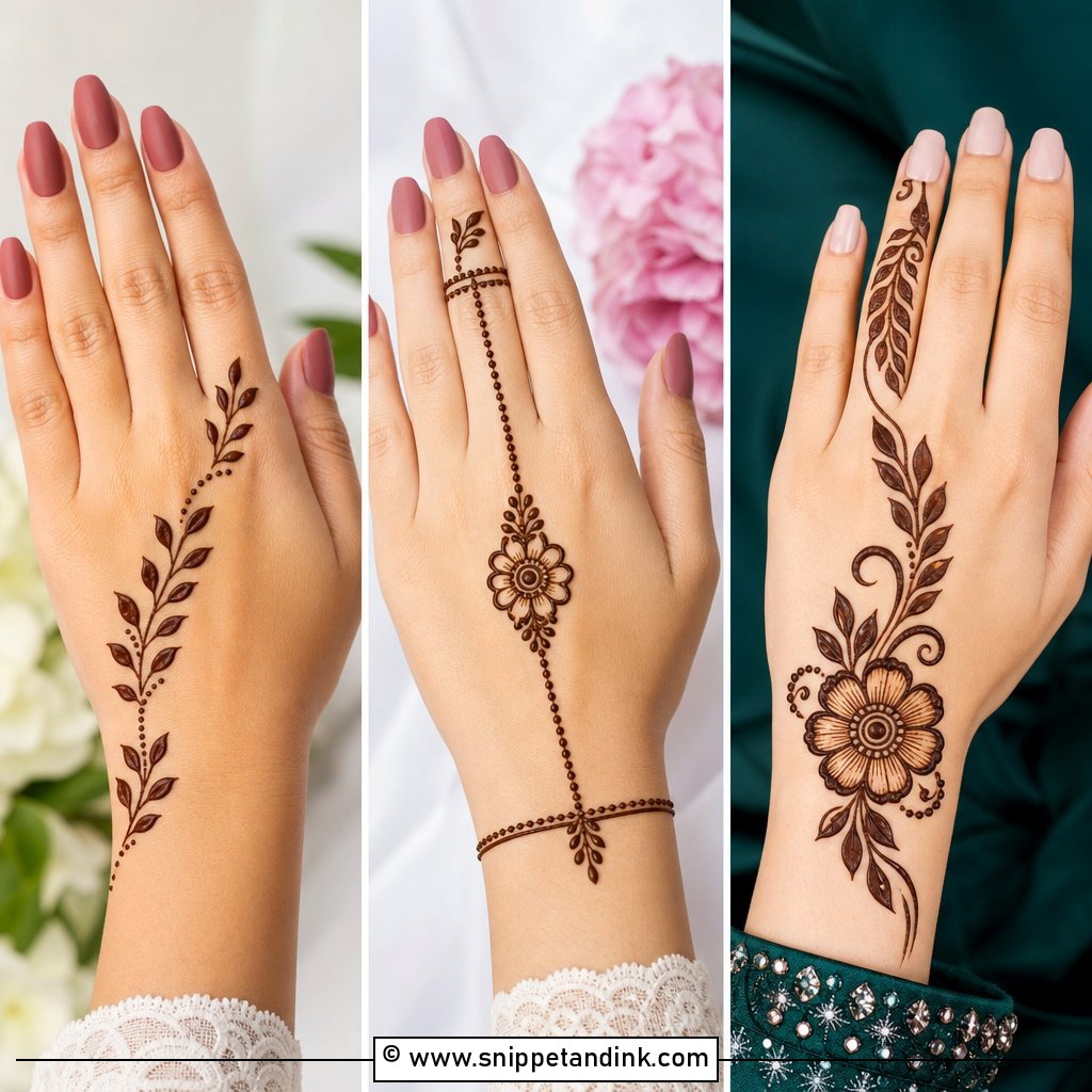 35 Simple Unique Back Hand Mehndi Designs for Weddings