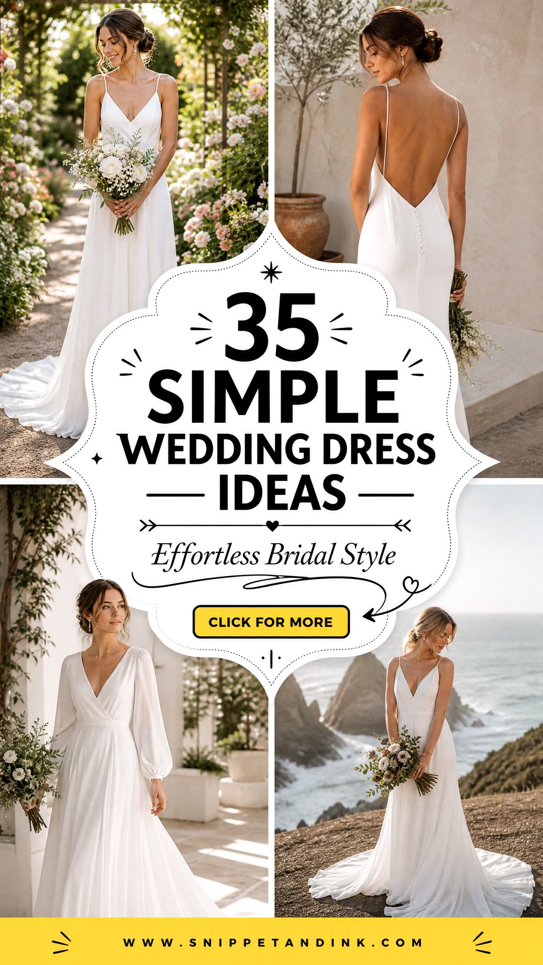 35 Simple Wedding Dress Ideas for Effortless Bridal Style - 35 Simple Wedding Dress Ideas for Effortless Bridal Style