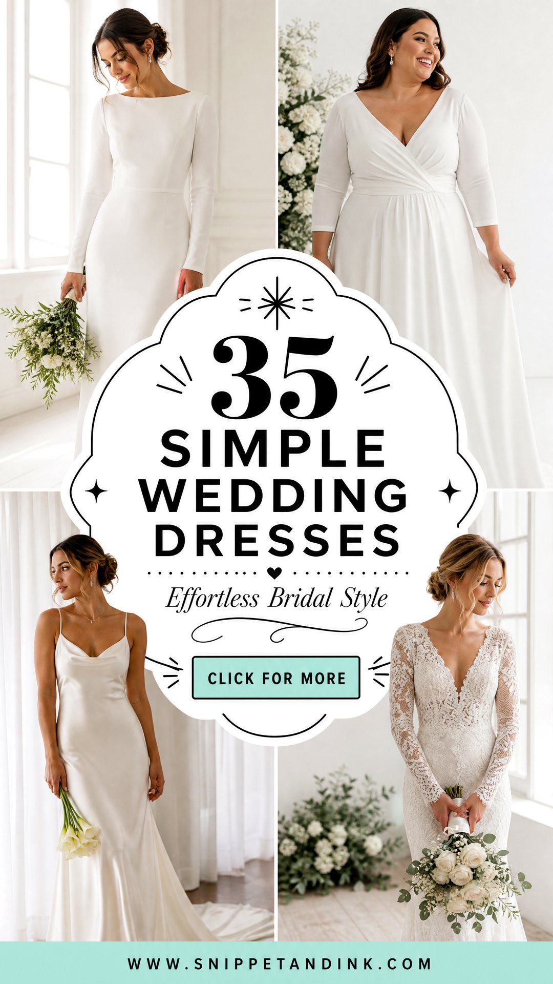 35 Simple Wedding Dresses for Effortless Bridal Style Today - 35 Simple Wedding Dresses for Effortless Bridal Style Today
