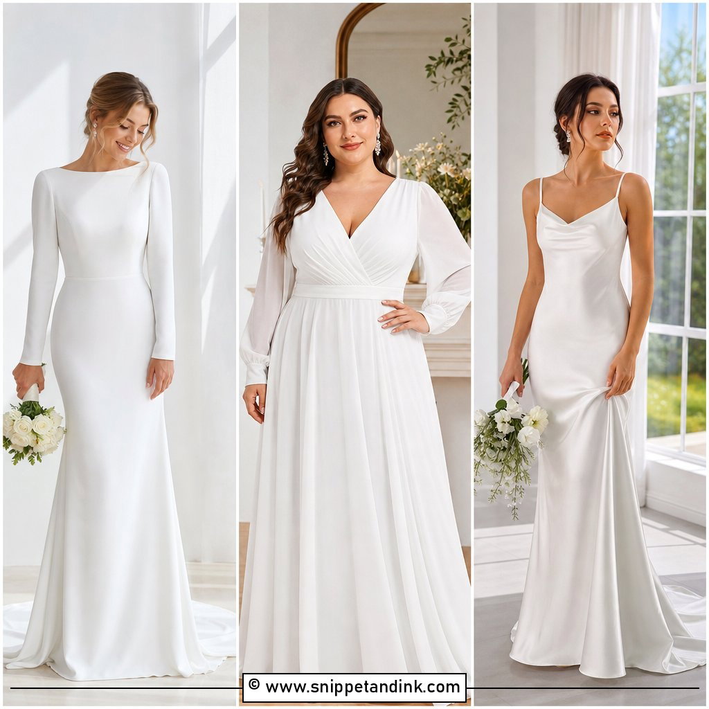 35 Simple Wedding Dresses for Effortless Bridal Style Today