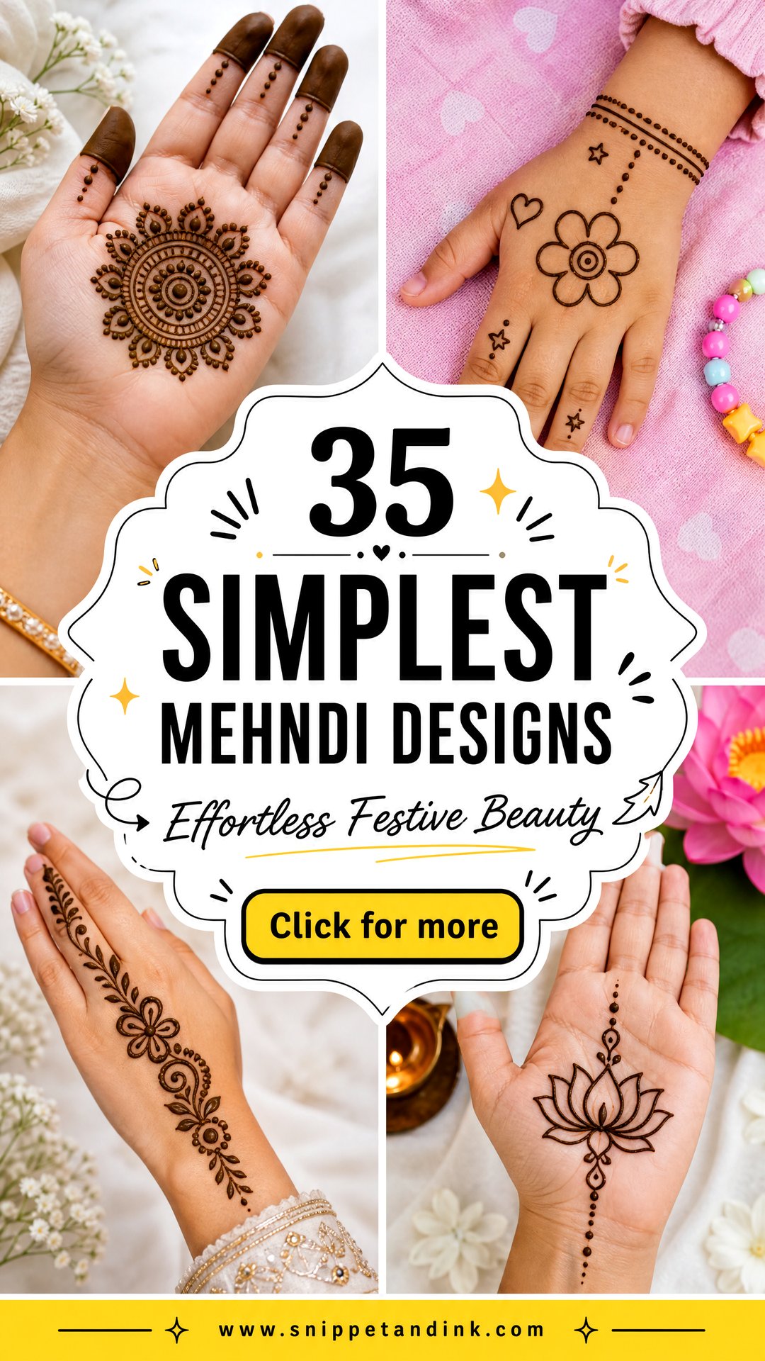 35 Simplest Mehndi Designs for Effortless Festive Beauty - 35 Simplest Mehndi Designs for Effortless Festive Beauty