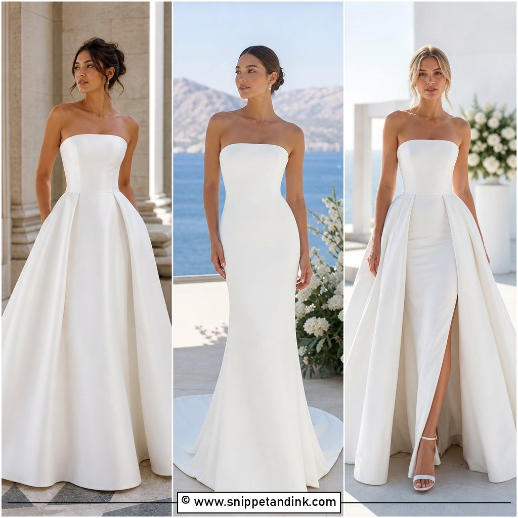 35 Strapless Wedding Dress Ideas for Confident Brides
