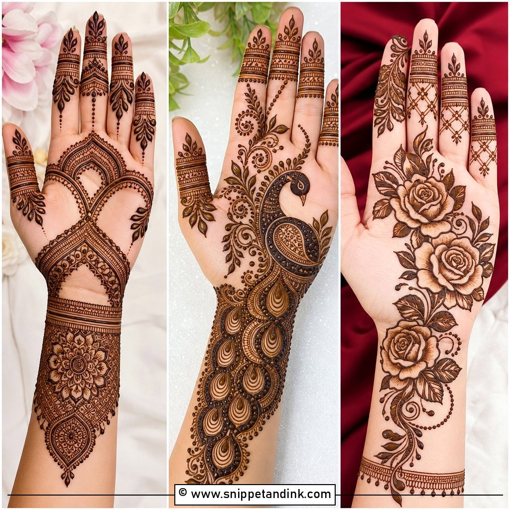 35 Stylish Front Hand Mehndi Designs for Elegant Looks