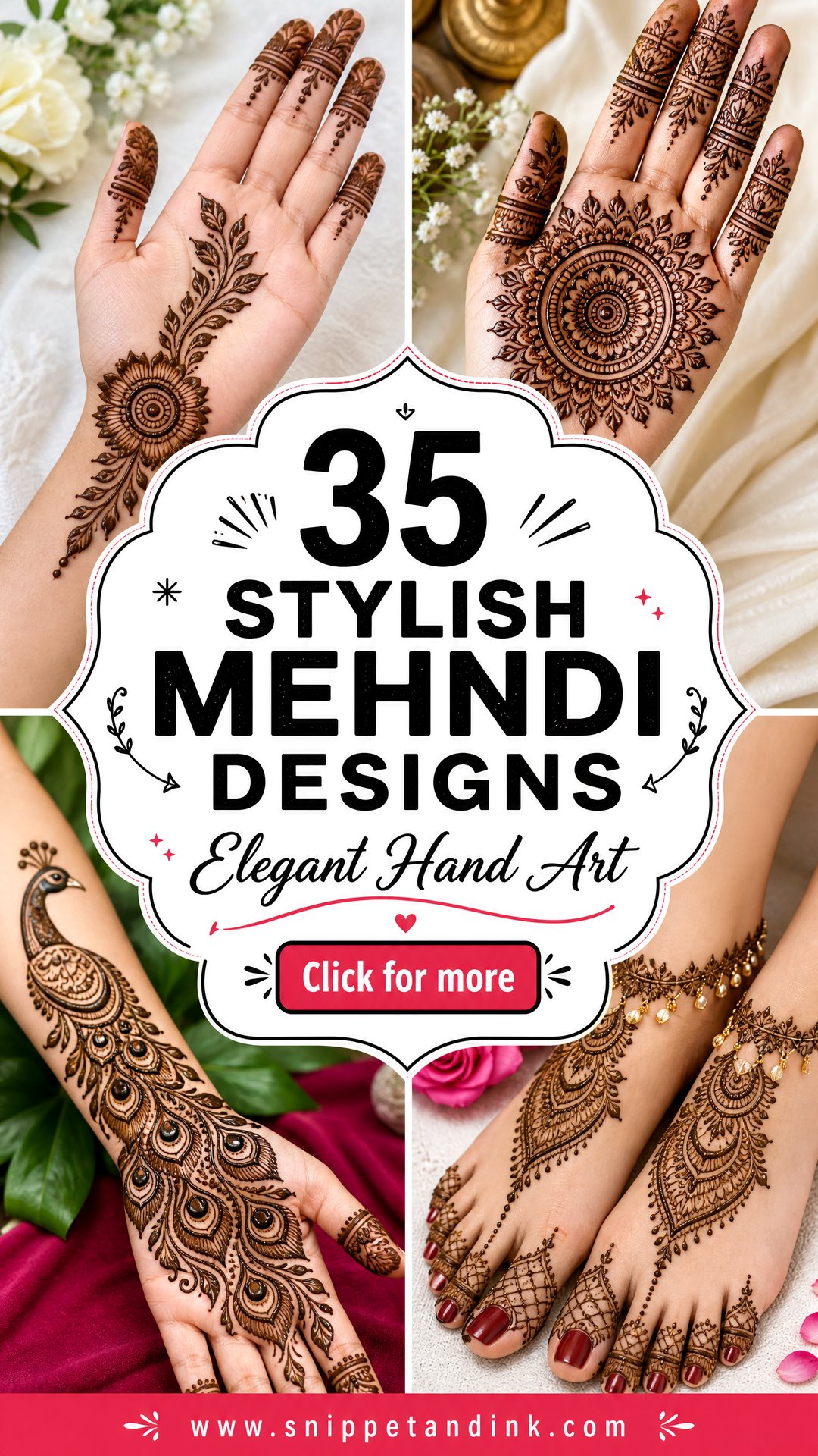 35 Stylish Mehndi Designs for Elegant Modern Hand Art - 35 Stylish Mehndi Designs for Elegant Modern Hand Art
