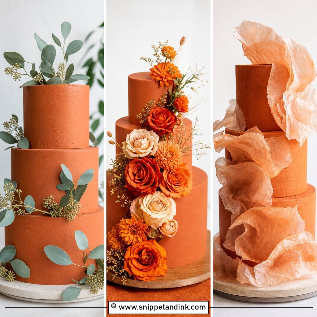 35 Terracotta Wedding Cake Ideas for Warm Rustic Style