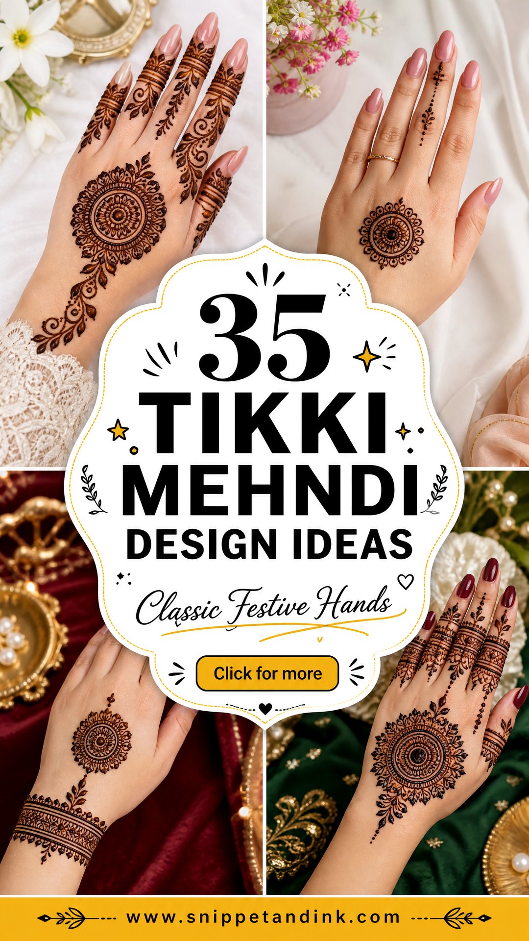 35 Tikki Mehndi Design Ideas for Classic Festive Hands - 35 Tikki Mehndi Design Ideas for Classic Festive Hands