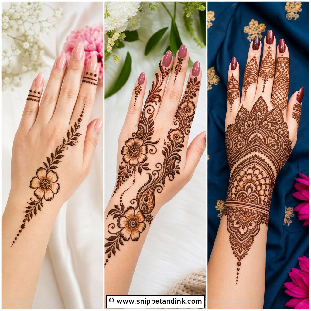 35 Trendy Back Hand Mehndi Designs for Festive Looks