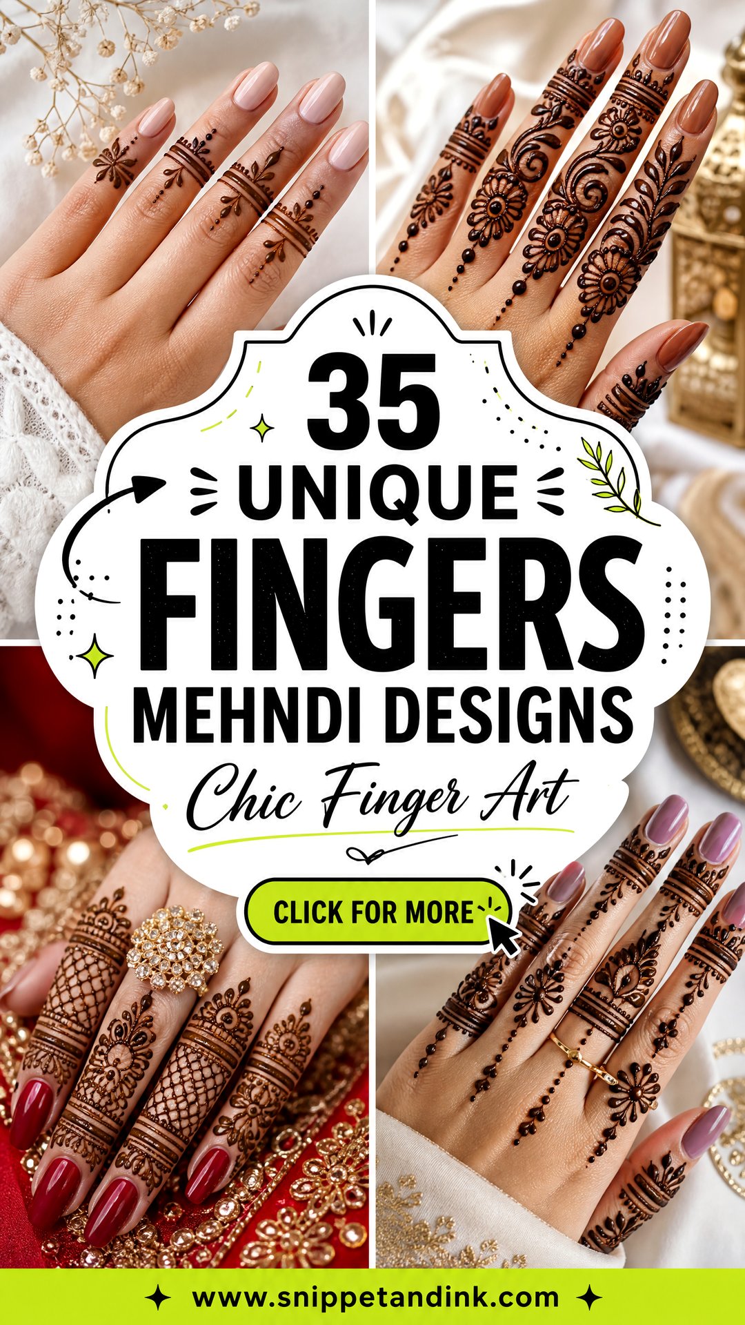 35 Unique Fingers Mehndi Designs for Chic Hand Art - 35 Unique Fingers Mehndi Designs for Chic Hand Art