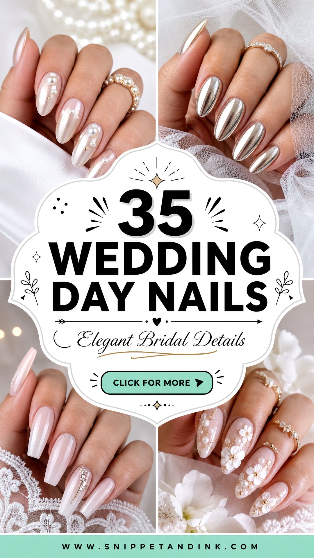 35 Wedding Day Nails for Brides Who Love Elegant Details - 35 Wedding Day Nails for Brides Who Love Elegant Details