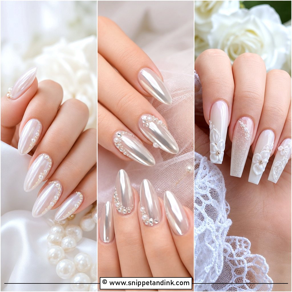 35 Wedding Day Nails for Brides Who Love Elegant Details
