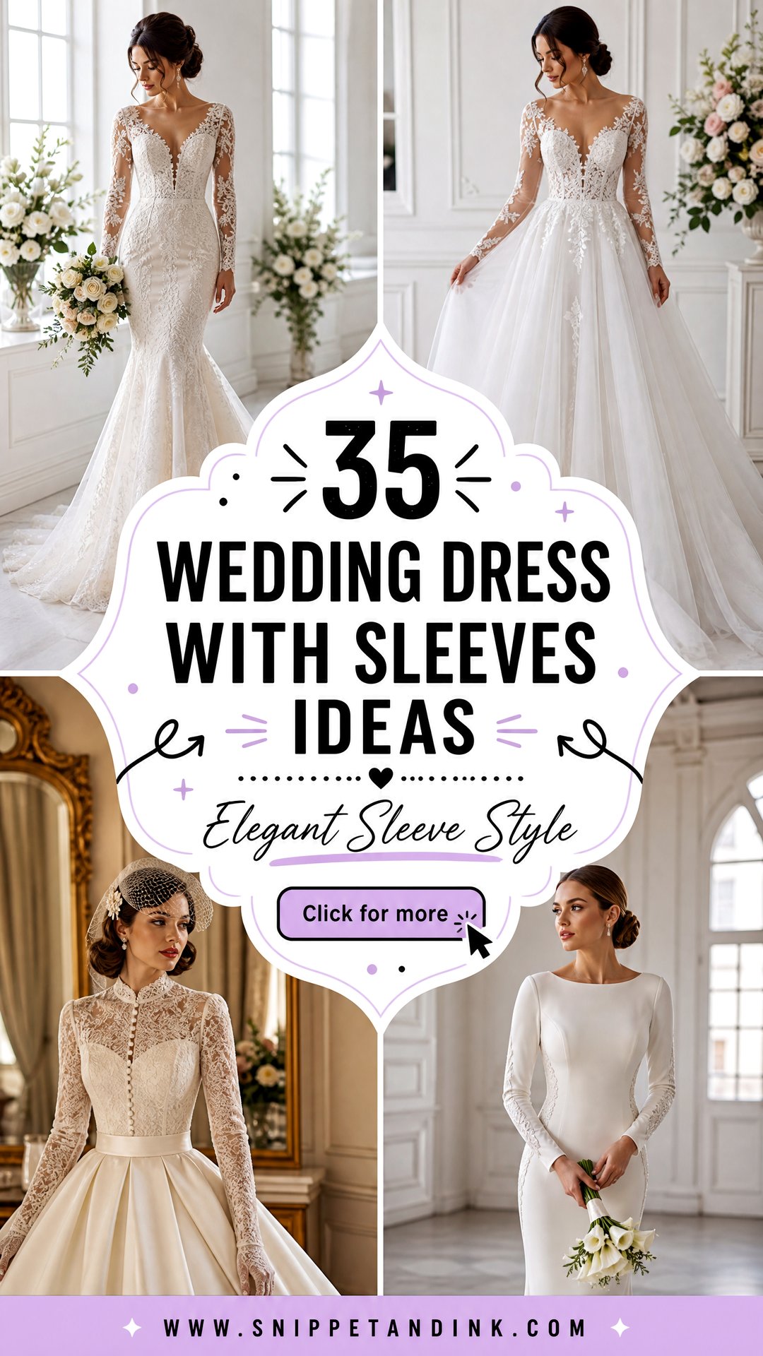 35 Wedding Dress with Sleeves Ideas for Elegant Brides - 35 Wedding Dress with Sleeves Ideas for Elegant Brides