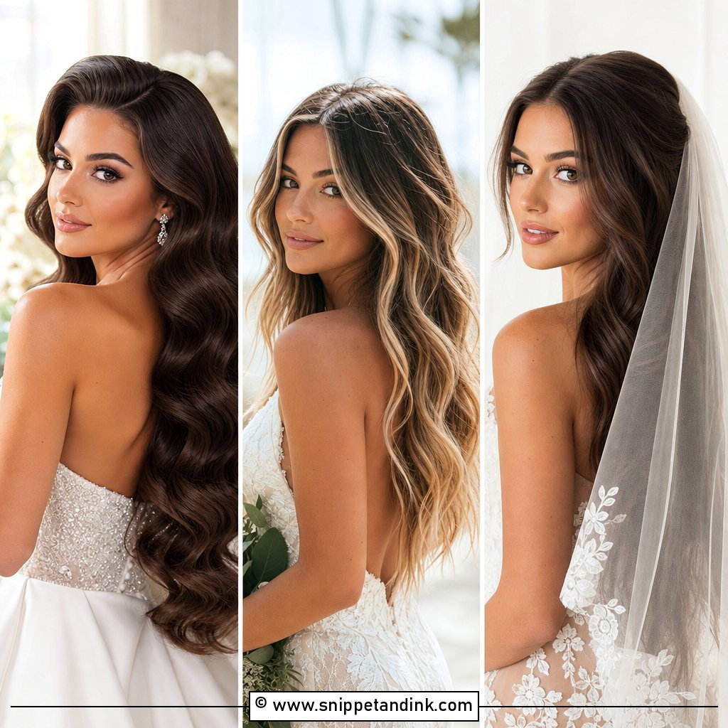 35 Wedding Hair Down Ideas for Soft Romantic Bridal Style