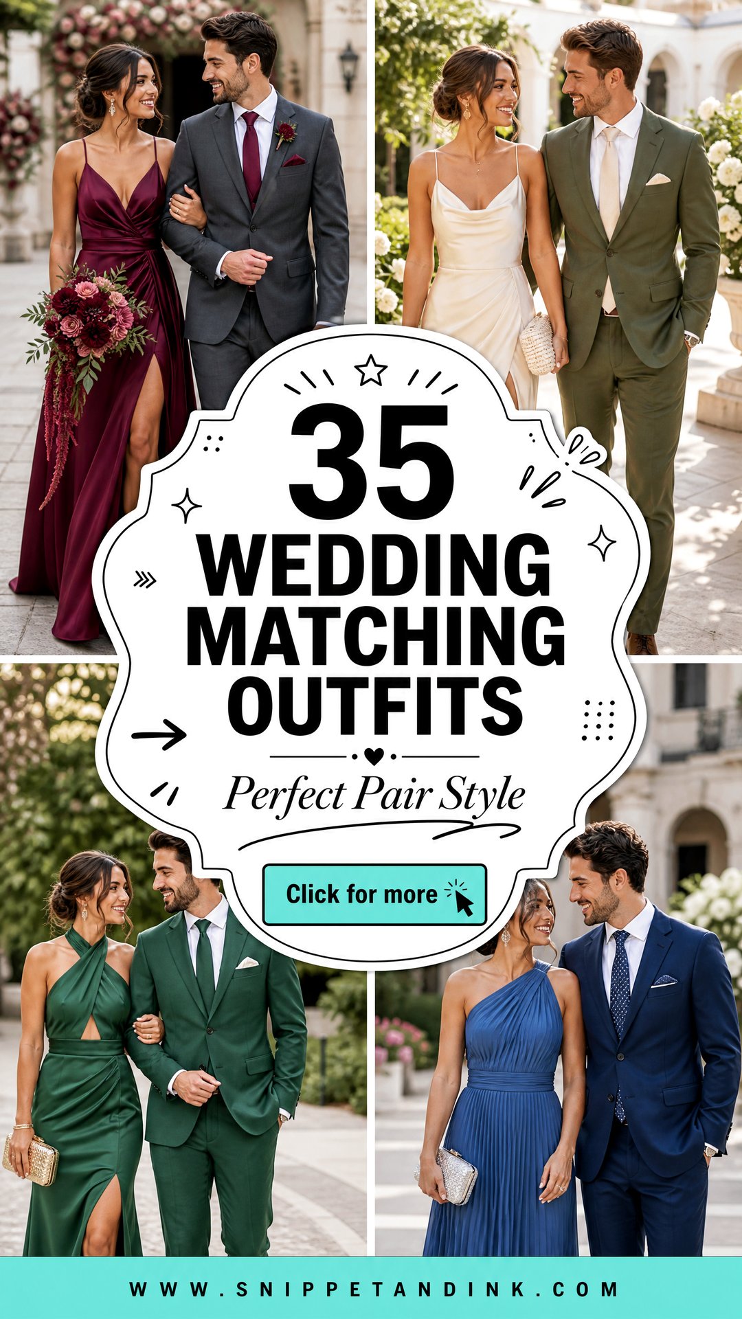 35 Wedding Matching Outfits for Couples and Families - 35 Wedding Matching Outfits for Couples and Families