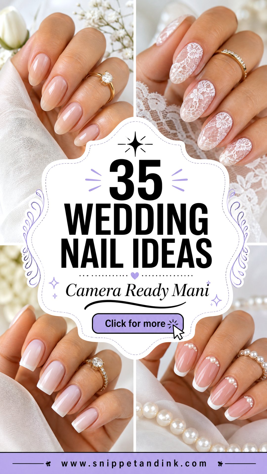 35 Wedding Nail Ideas for a Chic Camera-Ready Manicure - 35 Wedding Nail Ideas for a Chic, Camera-Ready Manicure