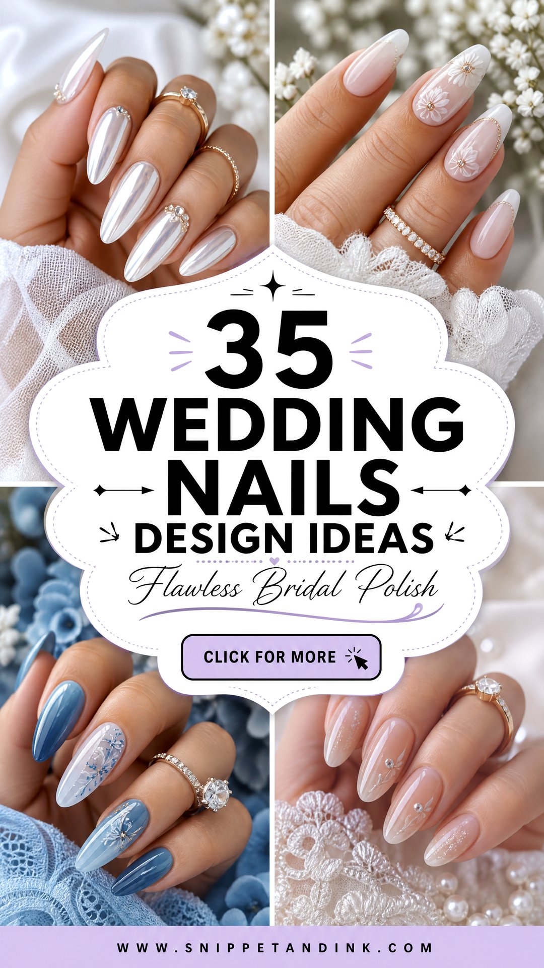 35 Wedding Nails Design Ideas for a Flawless Bridal Look - 35 Wedding Nails Design Ideas for a Flawless Bridal Look
