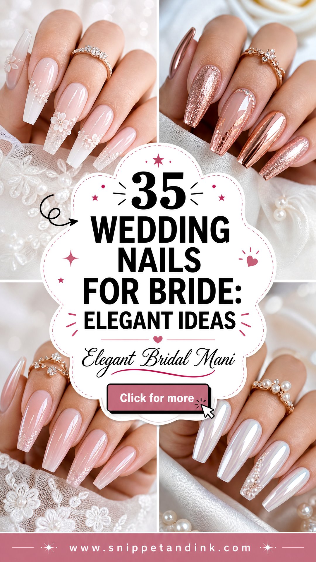 35 Wedding Nails for Bride Elegant Ideas for Your Big Day - 35 Wedding Nails for Bride: Elegant Ideas for Your Big Day