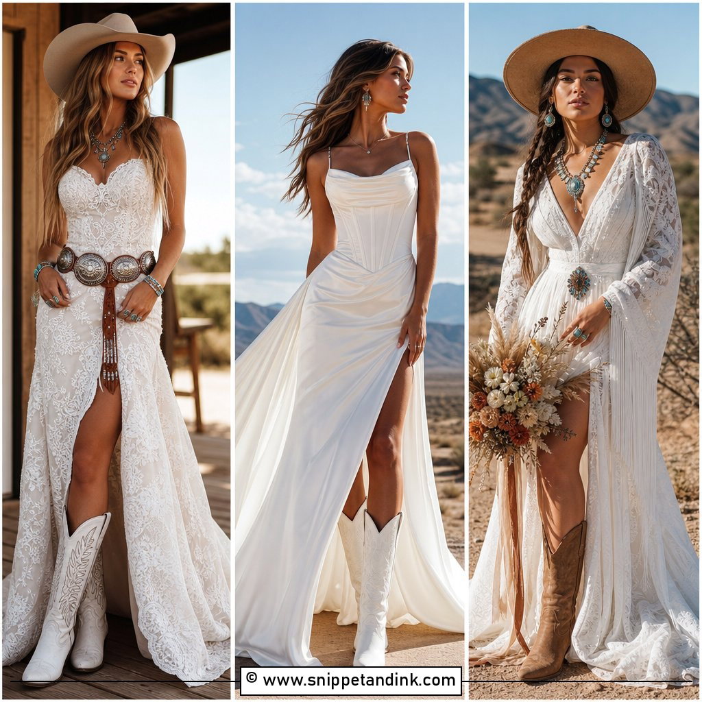 35 Western Wedding Dresses for Rustic Bridal Style