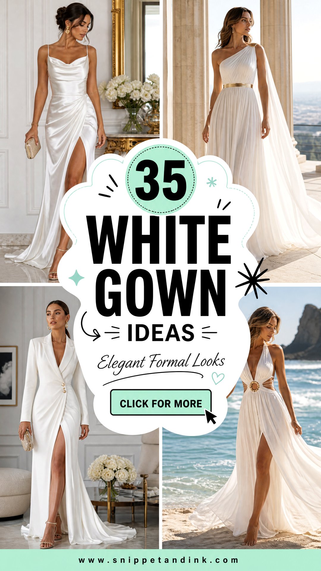 35 White Gown Ideas for Elegant Brides and Formal Looks - 35 White Gown Ideas for Elegant Brides and Formal Looks