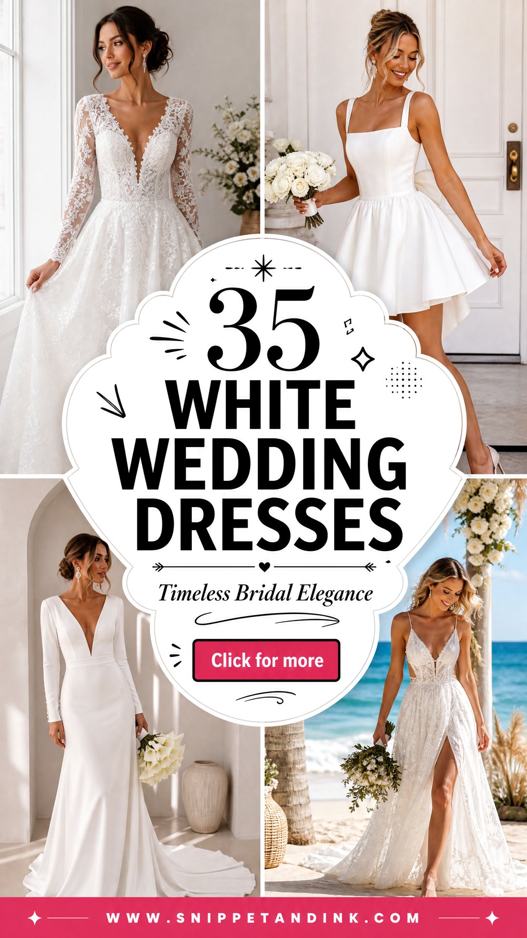 35 White Wedding Dresses for Timeless Bridal Elegance - 35 White Wedding Dresses for Timeless Bridal Elegance